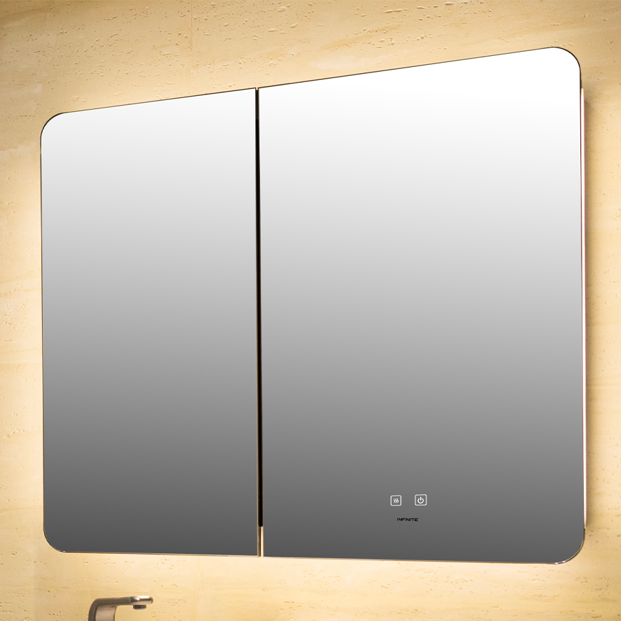 Oviedo Mirror Cabinet 90-Mirror Cabinets-INFINITE-訂造洗手盆,浴室翻新, small size bathtubs, custom-made bathtub HK,freestanding bathtub Hong Kong, 獨立式 浴缸 香港, premium bathtub brands HK, Where to buy bathtubs in Hong Kong, best custom bathroom furniture HK, Infinite Bath, Infinite浴缸, Cloakroom,Vanities, Mirrors,Bathroom Furniture, 浴室裝修,浴室 櫃 訂造