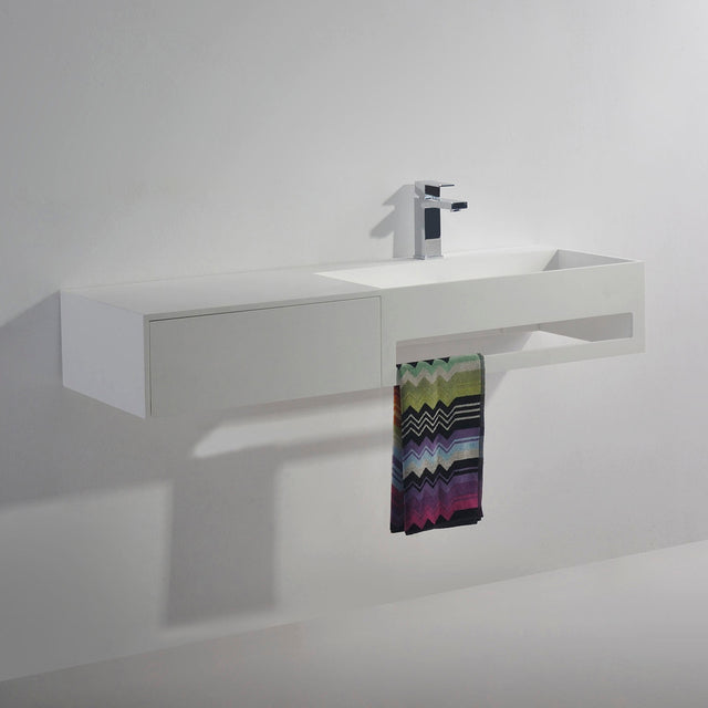 Pure WM 120R w/drawer-WALL MOUNT WASHBASINS-訂造一體無縫洗手盆,Tailor made Washbasins,waterbasin hk, 浴室物料,浴室裝修,訂造洗手盆,浴室翻新,Bathroomware ,Bespoke bathroom,浴室配件,訂造浴室潔具,訂造浴室傢俬,香港 浴室設計 公司,best custom bathroom furniture HK, Infinite Bath
