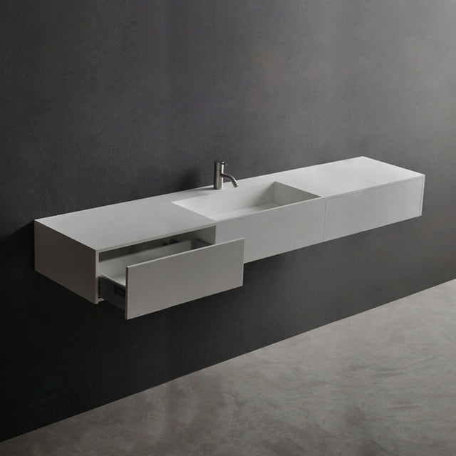 Pure WM 140 w/2 Drawers-WALL MOUNT WASHBASINS-訂造一體無縫洗手盆,Tailor made Washbasins,waterbasin hk, 浴室物料,浴室裝修,訂造洗手盆,浴室翻新,Bathroomware ,Bespoke bathroom,浴室配件,訂造浴室潔具,訂造浴室傢俬,香港 浴室設計 公司,best custom bathroom furniture HK, Infinite Bath