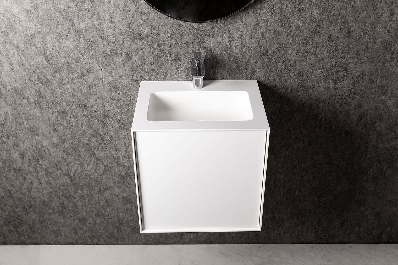 Vesta WM 50 w/Drawer-WALL MOUNT WASHBASINS-訂造一體無縫洗手盆,Tailor made Washbasins,waterbasin hk, 浴室物料,浴室裝修,訂造洗手盆,浴室翻新,Bathroomware ,Bespoke bathroom,浴室配件,訂造浴室潔具,訂造浴室傢俬,香港 浴室設計 公司,best custom bathroom furniture HK, Infinite Bath