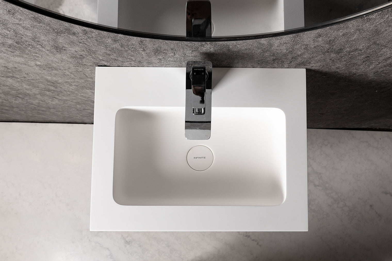 Vesta WM 50 w/Drawer-WALL MOUNT WASHBASINS-訂造一體無縫洗手盆,Tailor made Washbasins,waterbasin hk, 浴室物料,浴室裝修,訂造洗手盆,浴室翻新,Bathroomware ,Bespoke bathroom,浴室配件,訂造浴室潔具,訂造浴室傢俬,香港 浴室設計 公司,best custom bathroom furniture HK, Infinite Bath