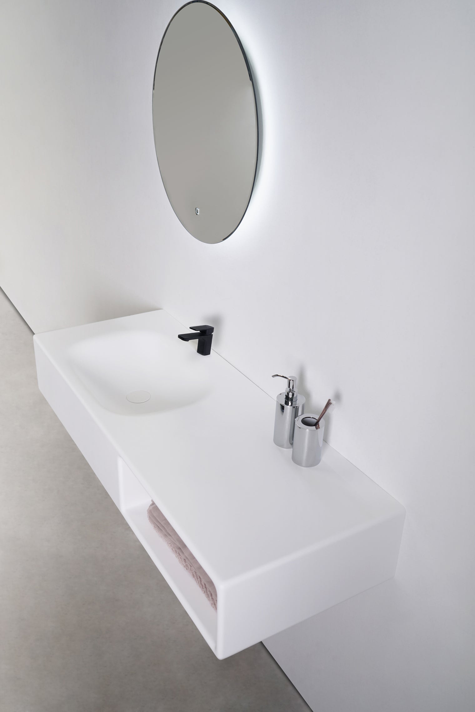 Spio WM 100L w/Shelf-WALL MOUNT WASHBASINS-訂造一體無縫洗手盆,Tailor made Washbasins,waterbasin hk, 浴室物料,浴室裝修,訂造洗手盆,浴室翻新,Bathroomware ,Bespoke bathroom,浴室配件,訂造浴室潔具,訂造浴室傢俬,香港 浴室設計 公司,best custom bathroom furniture HK, Infinite Bath