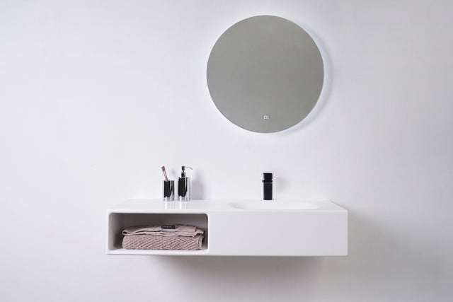 Spio WM 100R w/Shelf-WALL MOUNT WASHBASINS-訂造一體無縫洗手盆,Tailor made Washbasins,waterbasin hk, 浴室物料,浴室裝修,訂造洗手盆,浴室翻新,Bathroomware ,Bespoke bathroom,浴室配件,訂造浴室潔具,訂造浴室傢俬,香港 浴室設計 公司,best custom bathroom furniture HK, Infinite Bath