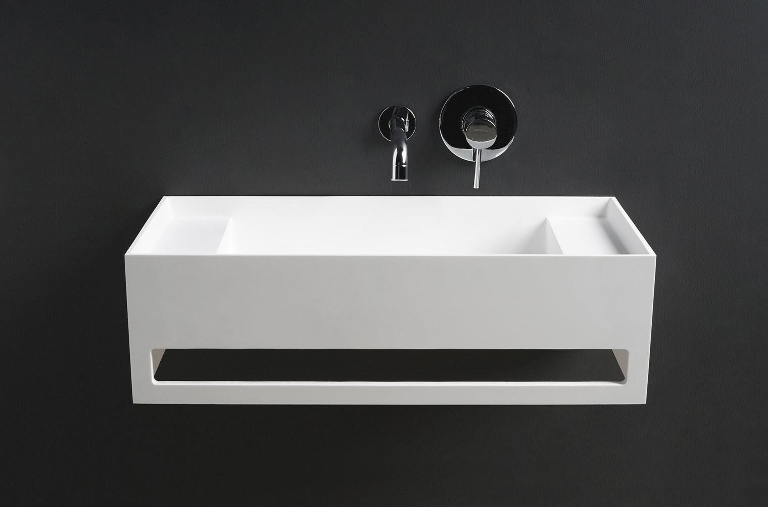 CUBE-X WM 70 w/Towel Bar & Deck-WALL MOUNT WASHBASINS-訂造一體無縫洗手盆,Tailor made Washbasins,waterbasin hk, 浴室物料,浴室裝修,訂造洗手盆,浴室翻新,Bathroomware ,Bespoke bathroom,浴室配件,訂造浴室潔具,訂造浴室傢俬,香港 浴室設計 公司,best custom bathroom furniture HK, Infinite Bath