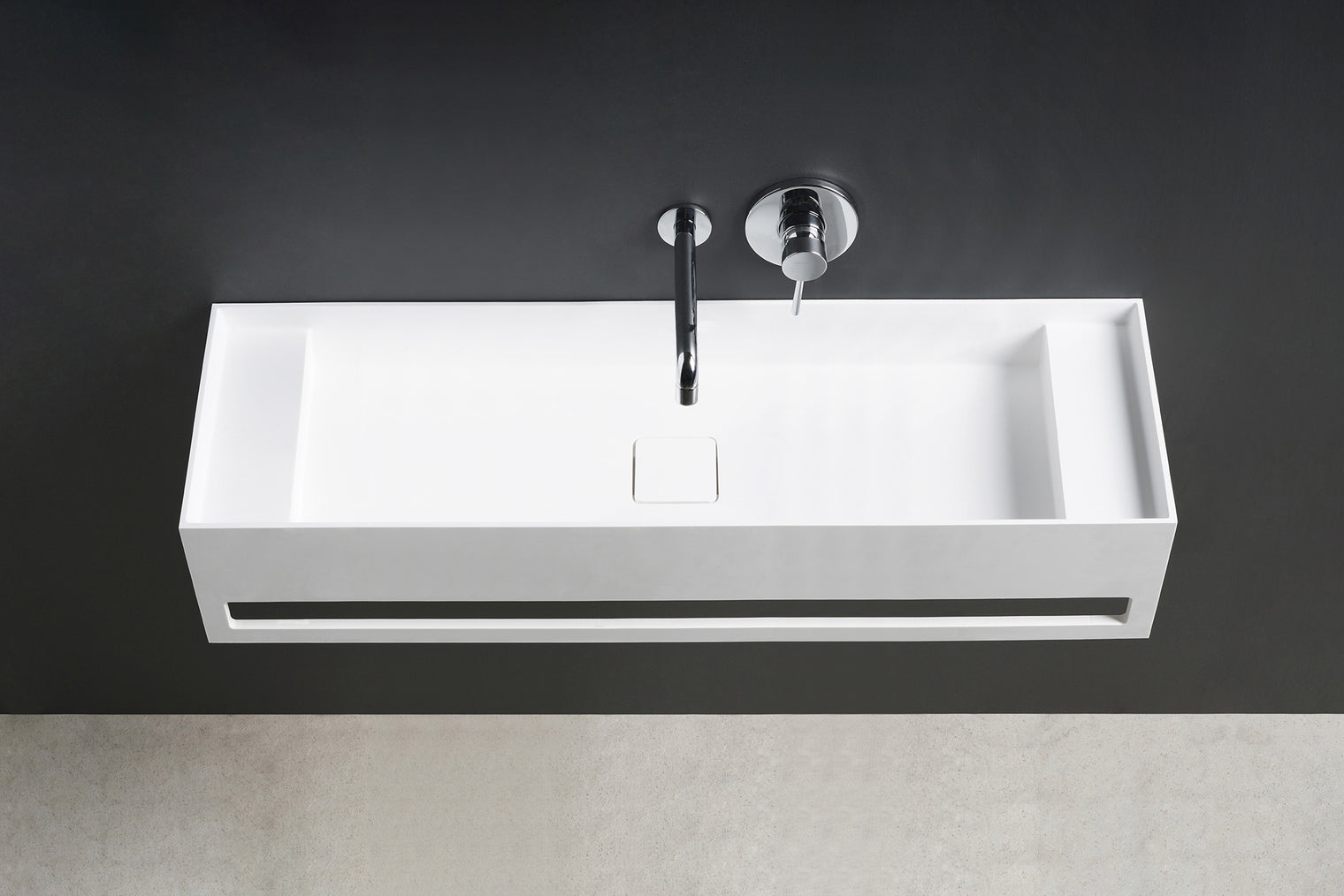 CUBE-X WM 100 w/Towel Bar & Deck-WALL MOUNT WASHBASINS-訂造一體無縫洗手盆,Tailor made Washbasins,waterbasin hk, 浴室物料,浴室裝修,訂造洗手盆,浴室翻新,Bathroomware ,Bespoke bathroom,浴室配件,訂造浴室潔具,訂造浴室傢俬,香港 浴室設計 公司,best custom bathroom furniture HK, Infinite Bath