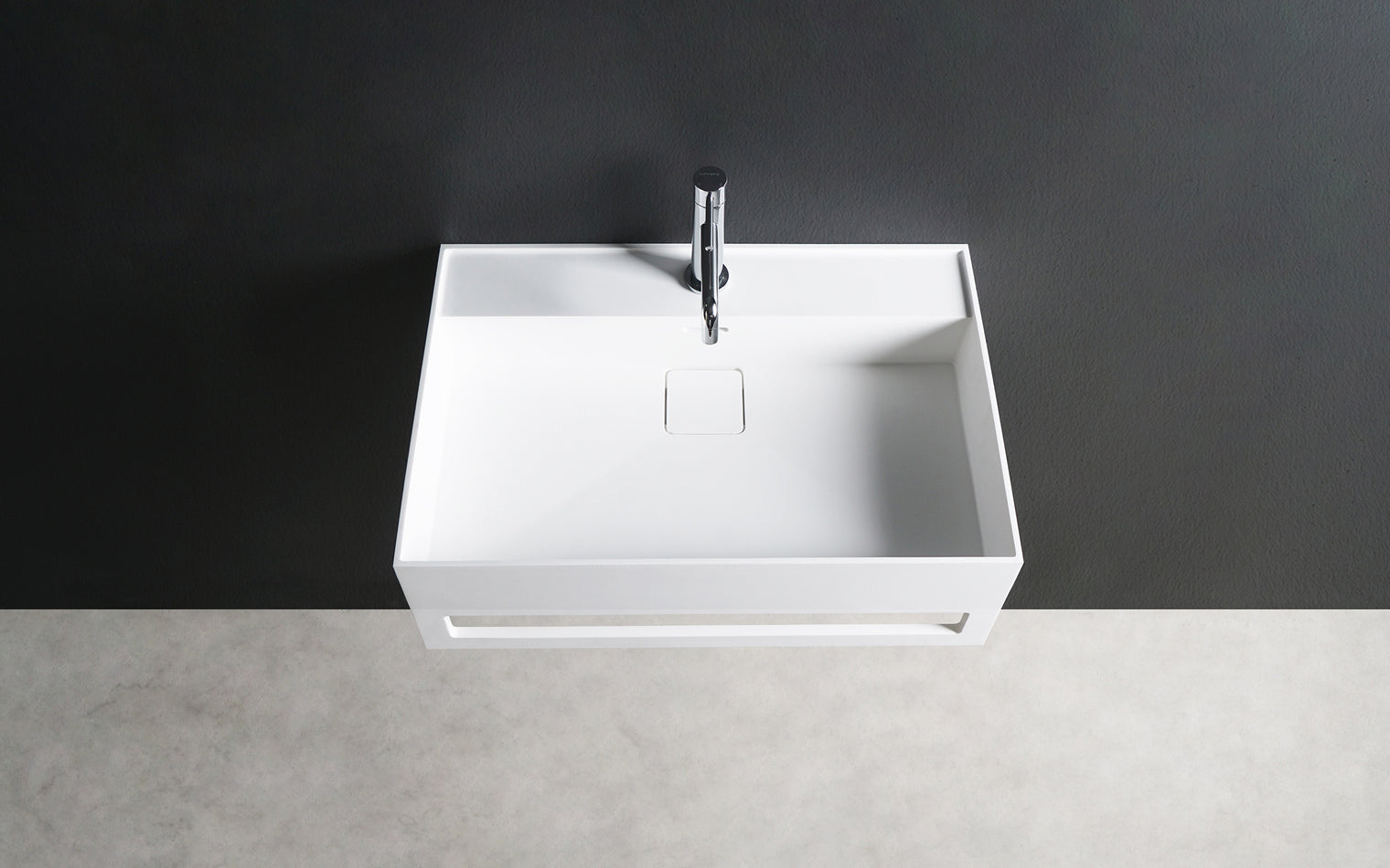 CUBE-X WM 40 w/Towel Bar-WALL MOUNT WASHBASINS-訂造一體無縫洗手盆,Tailor made Washbasins,waterbasin hk, 浴室物料,浴室裝修,訂造洗手盆,浴室翻新,Bathroomware ,Bespoke bathroom,浴室配件,訂造浴室潔具,訂造浴室傢俬,香港 浴室設計 公司,best custom bathroom furniture HK, Infinite Bath