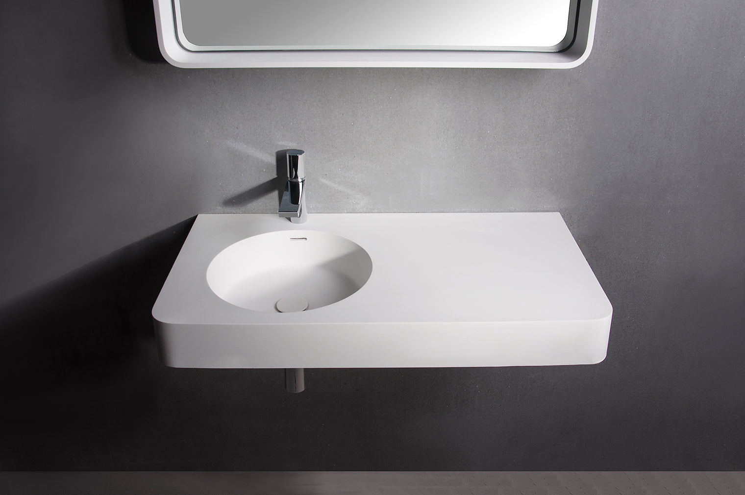 Cirque WM 55L-WALL MOUNT WASHBASINS-訂造一體無縫洗手盆,Tailor made Washbasins,waterbasin hk, 浴室物料,浴室裝修,訂造洗手盆,浴室翻新,Bathroomware ,Bespoke bathroom,浴室配件,訂造浴室潔具,訂造浴室傢俬,香港 浴室設計 公司,best custom bathroom furniture HK, Infinite Bath