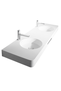 Cirque WM 150DB with Towel Bar-WALL MOUNT WASHBASINS-訂造一體無縫洗手盆,Tailor made Washbasins,waterbasin hk, 浴室物料,浴室裝修,訂造洗手盆,浴室翻新,Bathroomware ,Bespoke bathroom,浴室配件,訂造浴室潔具,訂造浴室傢俬,香港 浴室設計 公司,best custom bathroom furniture HK, Infinite Bath
