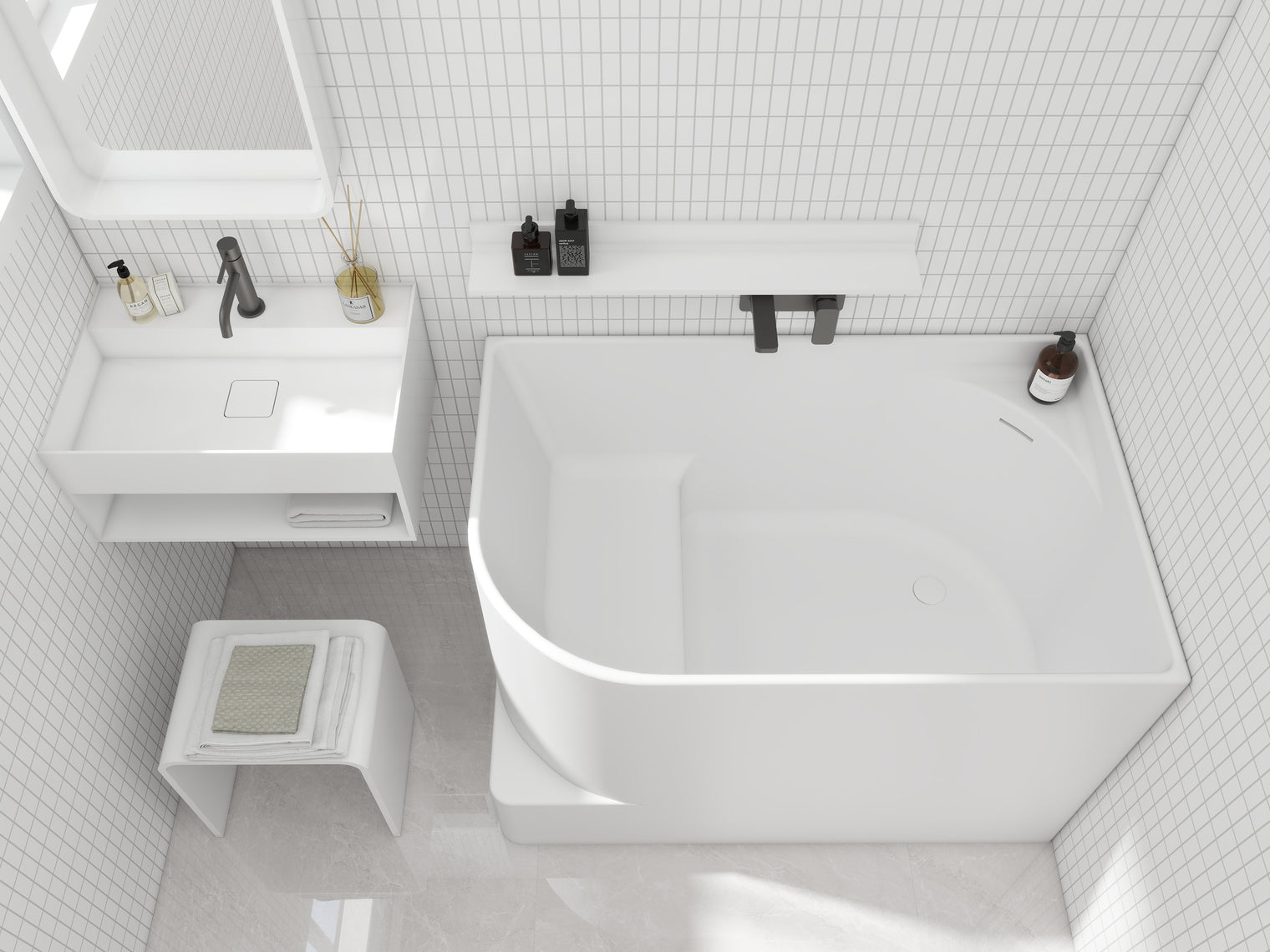 Rovigo 120L-BATHTUBS-INFINITE-訂造洗手盆,浴室翻新, small size bathtubs, custom-made bathtub HK,freestanding bathtub Hong Kong, 獨立式 浴缸 香港, premium bathtub brands HK, Where to buy bathtubs in Hong Kong, best custom bathroom furniture HK, Infinite Bath, Infinite浴缸, Cloakroom,Vanities, Mirrors,Bathroom Furniture, 浴室裝修,浴室 櫃 訂造