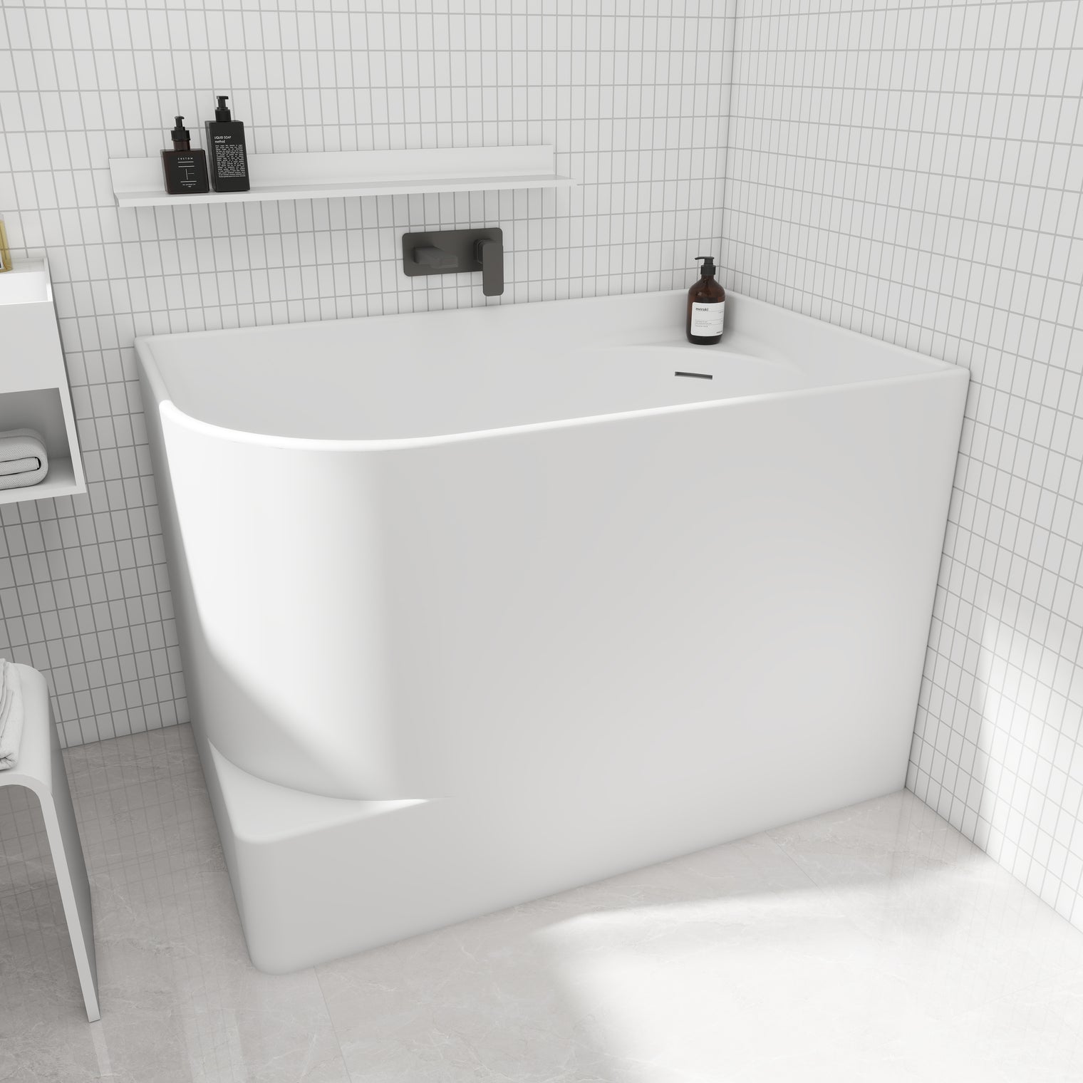 Rovigo 120L-BATHTUBS-INFINITE-訂造洗手盆,浴室翻新, small size bathtubs, custom-made bathtub HK,freestanding bathtub Hong Kong, 獨立式 浴缸 香港, premium bathtub brands HK, Where to buy bathtubs in Hong Kong, best custom bathroom furniture HK, Infinite Bath, Infinite浴缸, Cloakroom,Vanities, Mirrors,Bathroom Furniture, 浴室裝修,浴室 櫃 訂造