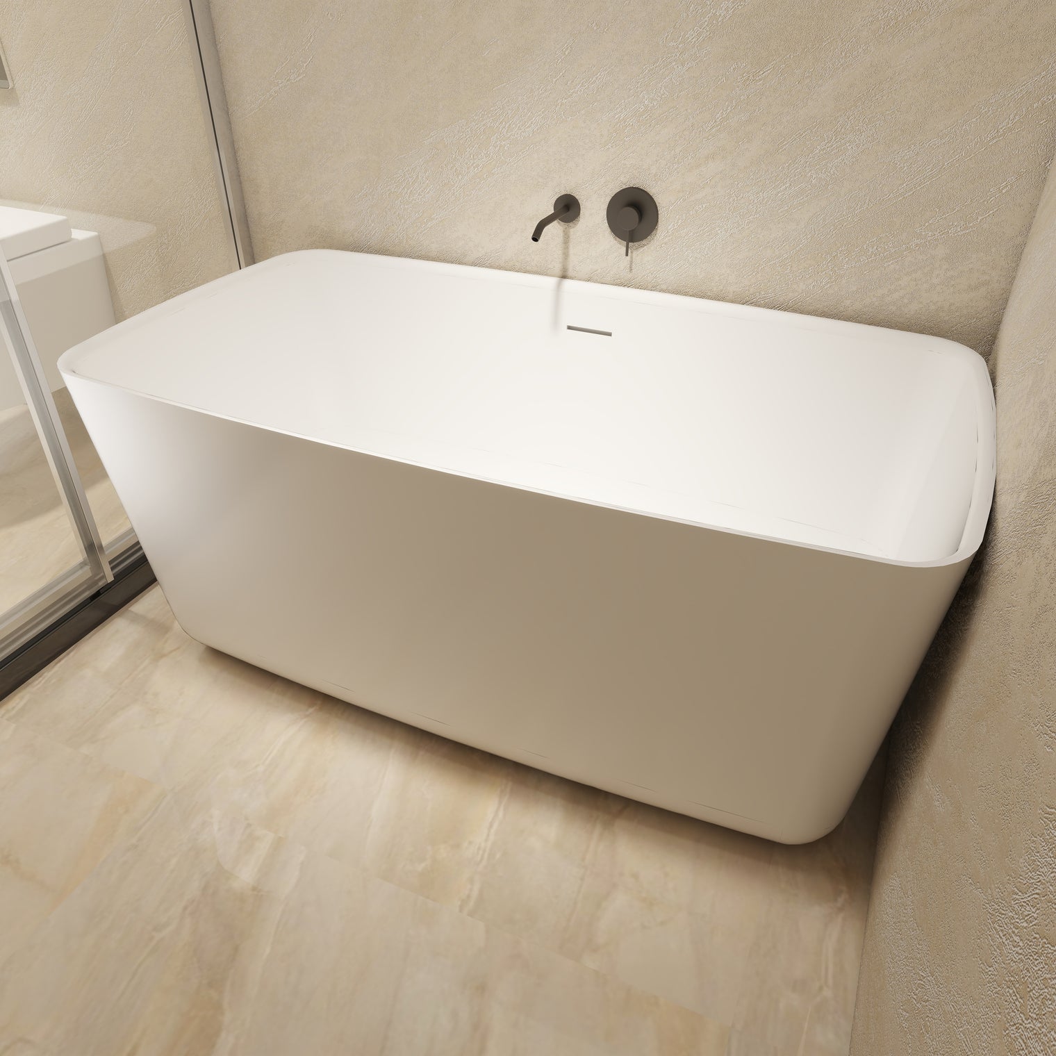 Niagara (Rounded Rectangle) 118-BATHTUBS-INFINITE-訂造洗手盆,浴室翻新, small size bathtubs, custom-made bathtub HK,freestanding bathtub Hong Kong, 獨立式 浴缸 香港, premium bathtub brands HK, Where to buy bathtubs in Hong Kong, best custom bathroom furniture HK, Infinite Bath, Infinite浴缸, Cloakroom,Vanities, Mirrors,Bathroom Furniture, 浴室裝修,浴室 櫃 訂造
