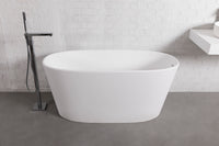 Verona 150 Freestanding Designer Solid Surfaces Oval Bathtub Verona系列1米5鵝蛋型人造石設計師獨立式鍋居浴缸採用特別溢水設計