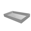 PAVIA R 70  Designer Rectangle Stainless Steel Overcounter Washbasin PAVIA R系列70CM長方型不鏽鋼設計師檯上式臉盆採用特別溢水計