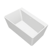 Venice 120R Freestanding Designer Rounded Rectangle Solid Surfaces Back-To-Wall Bathtub Venice系列1米2圓角長方型人造石設計師獨立靠牆式浴缸採用特別溢水設計