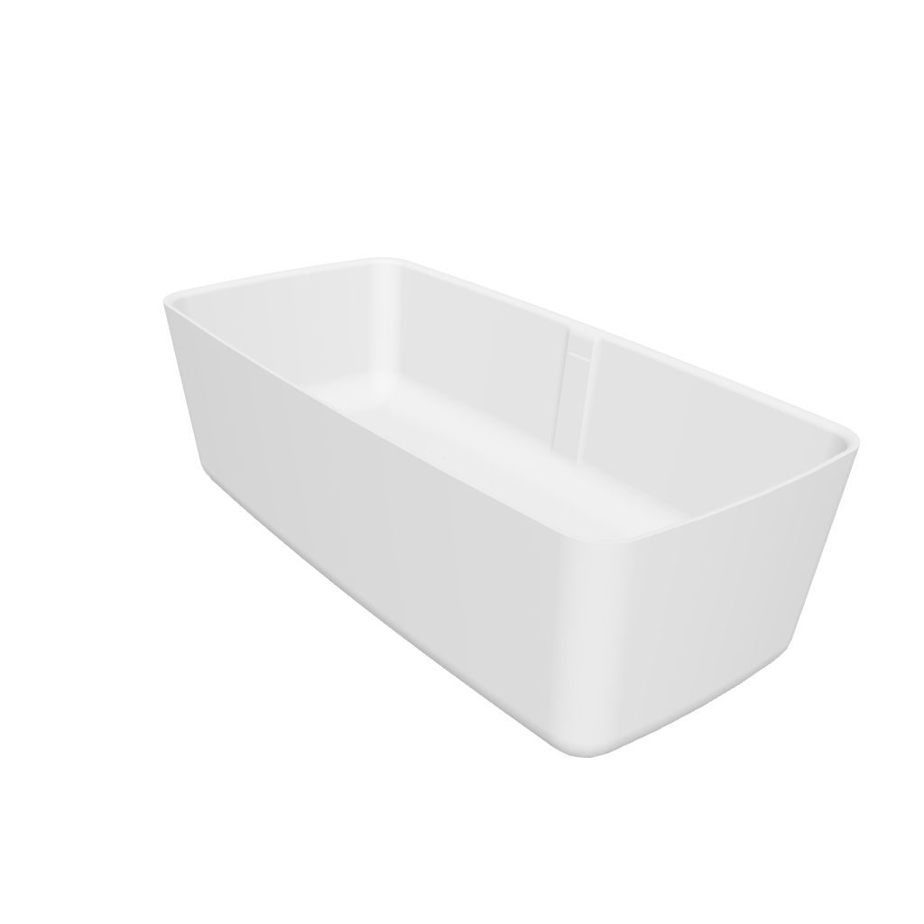 Niagara (Rounded Rectangle) 168 Freestanding Solid Surfaces Bathtub Niagara系列1米6圓角長方型人造石獨立式大浴缸採用特別溢水設計