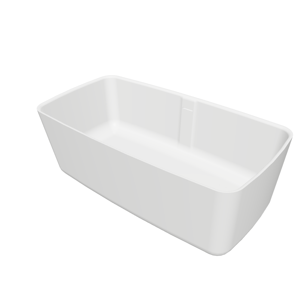 Niagara (Rounded Rectangle) 148 Freestanding Solid Surfaces Rounded Rectangle Bathtub Niagara系列1米4圓角長方型人造石獨立式浴缸採用特別溢水設計