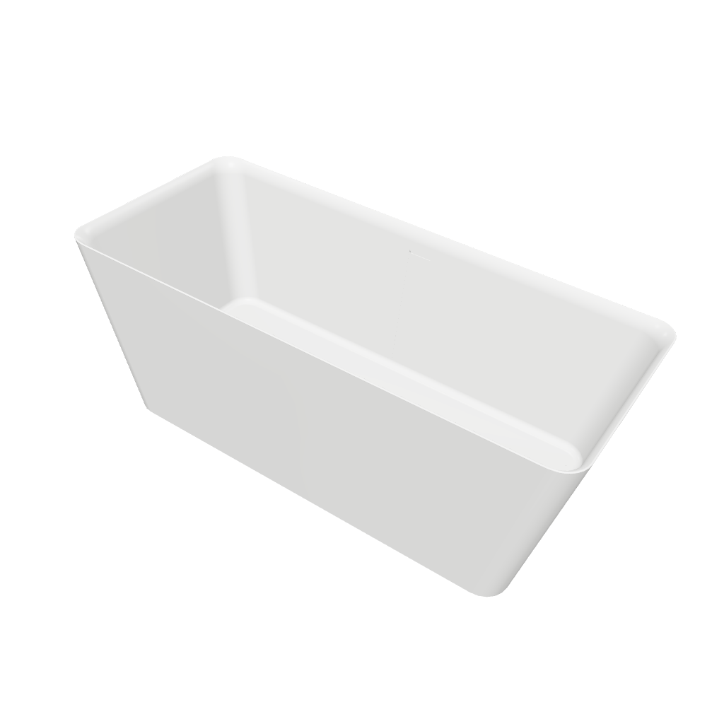 Pisa 170 Freestanding Solid Surfaces Rounded Rectangle Bathtub Pisa系列1米7圓角長方型人造石獨立式大浴缸採用特別溢水設計