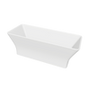 Ragusa 165 Freestanding Solid Surfaces Rounded Rectangle Bathtub Ragusa系列1米6圓角長方型人造石獨立式大浴缸採用特別溢水設計