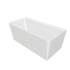 Venice 150 Freestanding Designer Rounded Rectangle Solid Surfaces Back-To-Wall Bathtub Venice系列1米5圓角長方型人造石設計師獨立靠牆式浴缸採用特別溢水設計