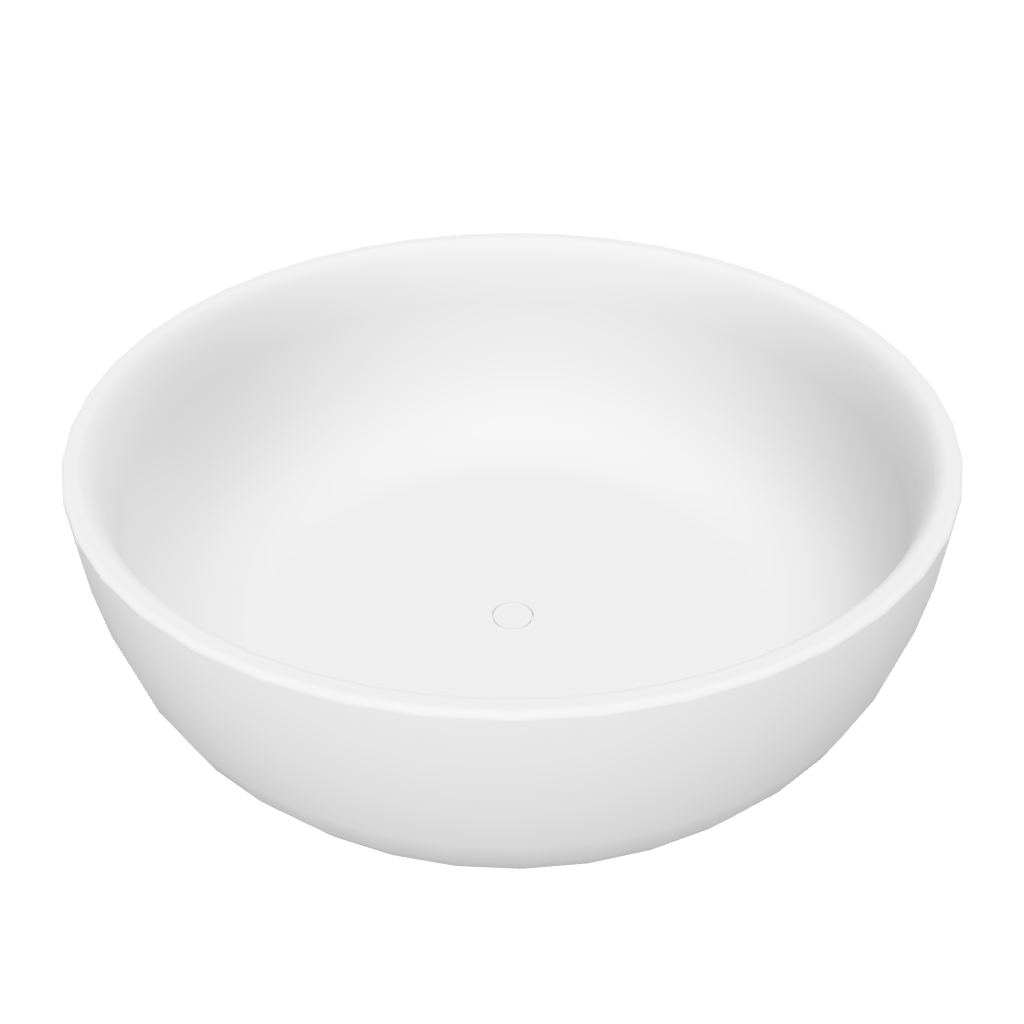 Torino 135 Freestanding Solid Surfaces Round Bathtub 1米3圓型人造石獨立式浴缸採用特別溢水設計