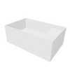 CUBE-X 40 Designer Rectangle Solid Surfaces Overcounter Washbasin CUBE-X系列40CM長方型人造石設計師檯上式臉盆採用特別溢水設計
