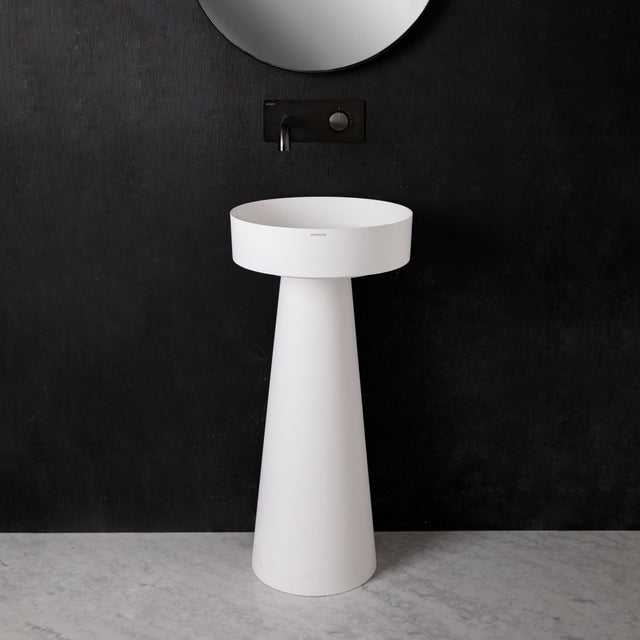 Float P D40 w/Pedestal-PEDESTAL WASHBASINS-訂造一體無縫洗手盆,Tailor made Washbasins,waterbasin hk, 浴室物料,浴室裝修,訂造洗手盆,浴室翻新,Bathroomware ,Bespoke bathroom,浴室配件,訂造浴室潔具,訂造浴室傢俬,香港 浴室設計 公司,best custom bathroom furniture HK, Infinite Bath