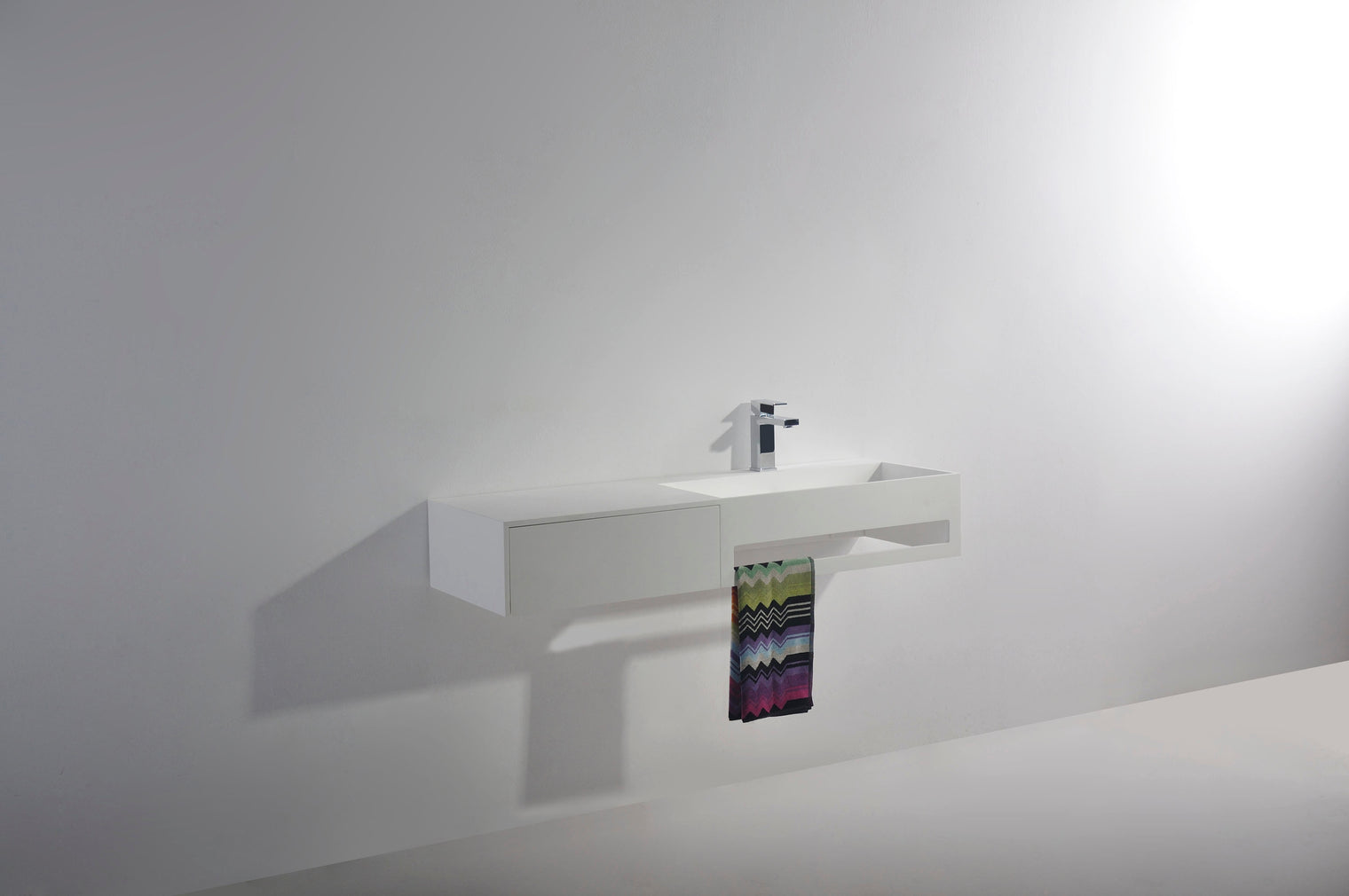 Pure WM 120R w/drawer-WALL MOUNT WASHBASINS-訂造一體無縫洗手盆,Tailor made Washbasins,waterbasin hk, 浴室物料,浴室裝修,訂造洗手盆,浴室翻新,Bathroomware ,Bespoke bathroom,浴室配件,訂造浴室潔具,訂造浴室傢俬,香港 浴室設計 公司,best custom bathroom furniture HK, Infinite Bath