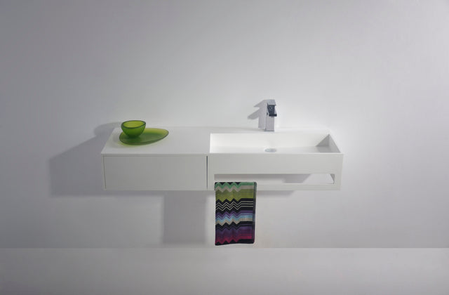 Pure WM 120R w/drawer-WALL MOUNT WASHBASINS-訂造一體無縫洗手盆,Tailor made Washbasins,waterbasin hk, 浴室物料,浴室裝修,訂造洗手盆,浴室翻新,Bathroomware ,Bespoke bathroom,浴室配件,訂造浴室潔具,訂造浴室傢俬,香港 浴室設計 公司,best custom bathroom furniture HK, Infinite Bath
