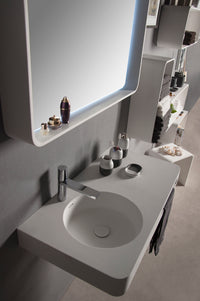 Cirque WM 75L with Towel Bar-WALL MOUNT WASHBASINS-訂造一體無縫洗手盆,Tailor made Washbasins,waterbasin hk, 浴室物料,浴室裝修,訂造洗手盆,浴室翻新,Bathroomware ,Bespoke bathroom,浴室配件,訂造浴室潔具,訂造浴室傢俬,香港 浴室設計 公司,best custom bathroom furniture HK, Infinite Bath