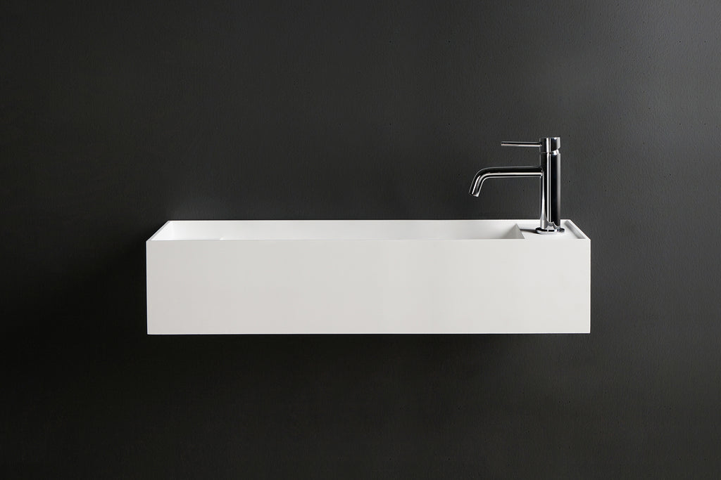 INFINITE | CUBE-X WM 75 | Wall Mount Washbasin | INFINITE Solid Surfaces