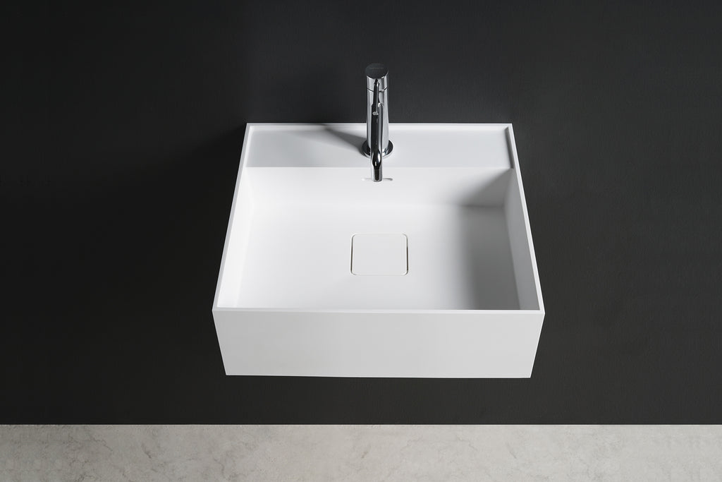 INFINITE | CUBE-X WM 40 | Wall Mount Washbasin | INFINITE Solid Surfaces
