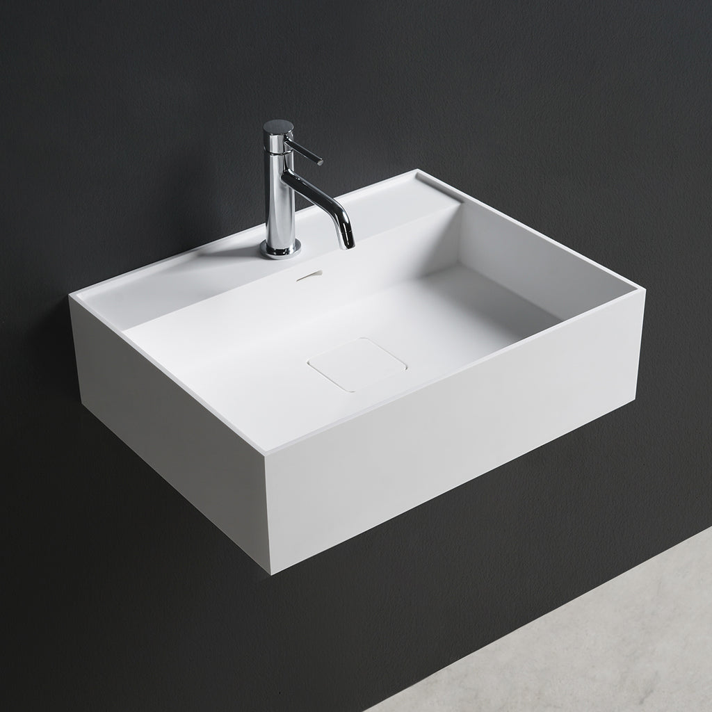 INFINITE | CUBE-X WM 50 | Wall Mount Washbasin | INFINITE Solid Surfaces