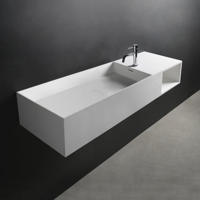 CUBE-X WM 120L w/Shelf-WALL MOUNT WASHBASINS-訂造一體無縫洗手盆,Tailor made Washbasins,waterbasin hk, 浴室物料,浴室裝修,訂造洗手盆,浴室翻新,Bathroomware ,Bespoke bathroom,浴室配件,訂造浴室潔具,訂造浴室傢俬,香港 浴室設計 公司,best custom bathroom furniture HK, Infinite Bath