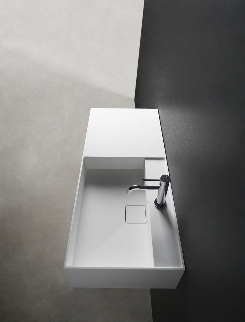 INFINITE | CUBE-X WM 120R with Drawer | Wall Mount Washbasin | INFINITE Solid Surfaces