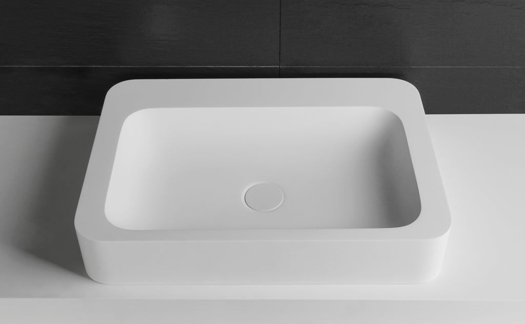INFINITE | Bari Deck 60 Overcounter Washbasin | INFINITE Solid Surfaces