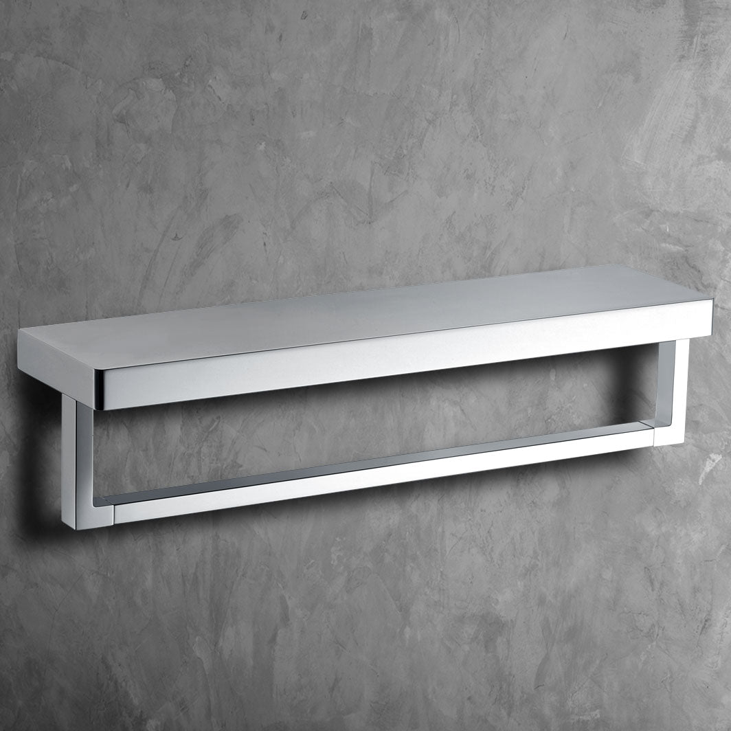 WIEN Towel Rail w/shelf-Towel Rails & Towel Rings-high-end bathtub showroom Hong Kong, Infinite Bath, Infinite Showroom, mirror cabinet,Bathtub details, Bathroom Accessories,bathroom solid surface, bathroom tailor,bathroom furniture, 浴室物料,浴室配件,浴缸香港, Bathroomware ,Bespoke bathroom,洗手盤 訂造,Cloakroom,Vanities, Mirrors,Bathroom Furniture, 浴室裝修,浴室 櫃 訂造