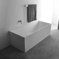 Lugano 170 Freestanding Solid Surfaces Rectangle Bathtub Lugano系列1米7長方型人造石獨立式大浴缸採用特別溢水設計