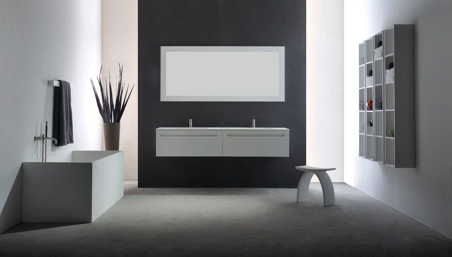 Lugano 170 Freestanding Solid Surfaces Rectangle Bathtub Lugano系列1米7長方型人造石獨立式大浴缸採用特別溢水設計