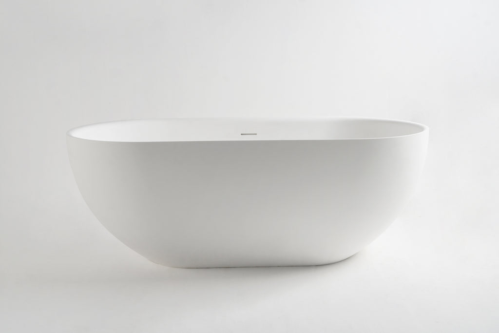 Rieti 178 Freestanding Solid Surfaces Ellipse Bathtub Rieti系列1米7橢圓型人造石獨立式大浴缸採用特別溢水設計