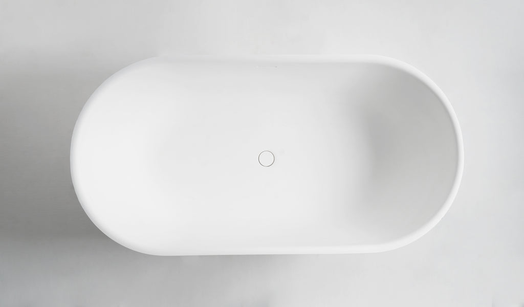 Rieti 178 Freestanding Solid Surfaces Ellipse Bathtub Rieti系列1米7橢圓型人造石獨立式大浴缸採用特別溢水設計